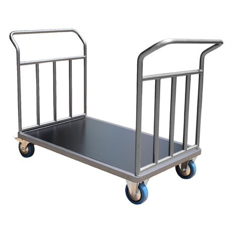 CHG2T2 - Steel platform trolley 1200 x 800 mm 2 reinforced drawbars