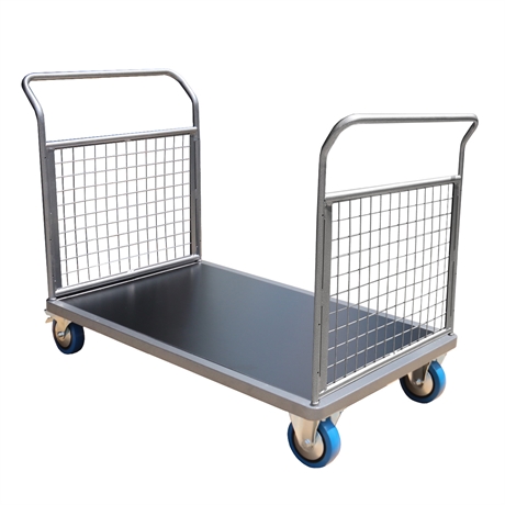 CHG2T3 - Steel platform trolley 1200 x 800 mm 2 mesh drawbars