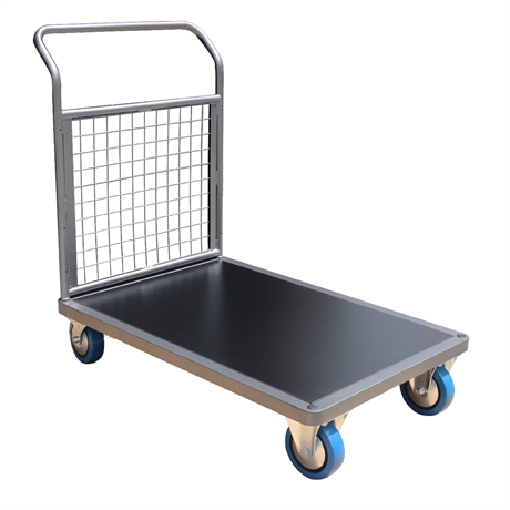 CHM1T3 - Steel platform trolley 1000 x 700 mm 1 mesh drawbar