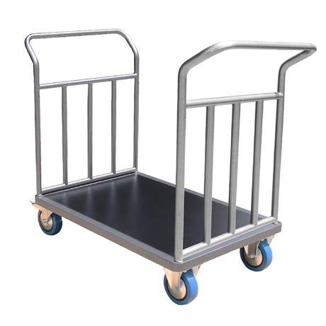 CHM2T2 - Steel platform trolley 1000 x 700 mm 2 reinforced drawbars