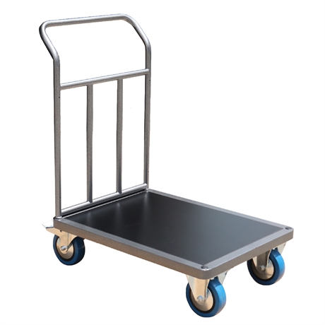 CHP1T2 - Steel platform trolley 600 x 800 mm 1 reinforced drawbar