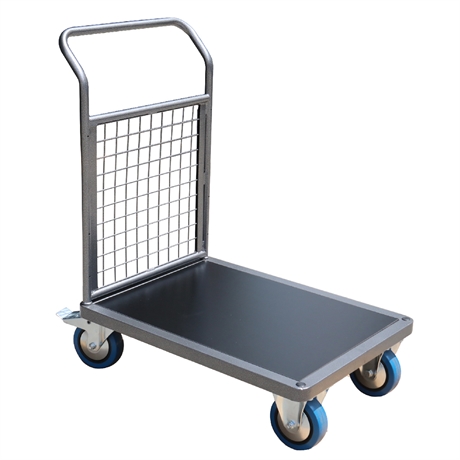 CHP1T3 - Steel platform trolley 600 x 800 mm 1 mesh drawbar