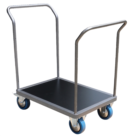 CHP2T1 - Steel platform trolley 600 x 800 mm 2 simple drawbars