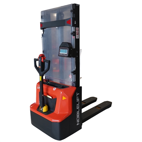 PSE12N2900SC - Lithium electric stacker with weighing system, accuracy 0.2%, lift 2900 mm, load 1200 kg