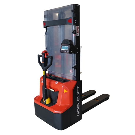 Lithium electric stacker with 0.2% precision weighing and 1200 kg capacity