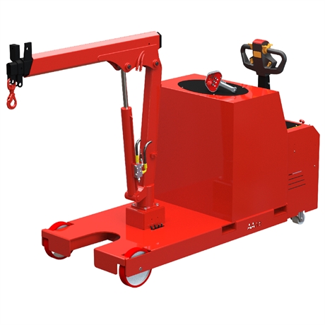 ATLAS1TE3R - Motorized counterbalance shop crane 1000 kg up to 3 m max. charge to max. extension 370 kg