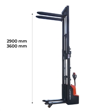 Lithium electric stacker with 100 Ah battery, initial lift and 1300 kg capacity - 