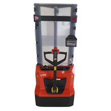 Lithium electric stacker with 0.2% precision weighing and 1200 kg capacity - 