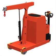 Motorized overhung workshop crane with fixed mast and electric extension 1000 kg - 