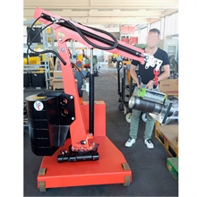 Motorized cantilever workshop crane 220º mast rotation 1000 kg - 